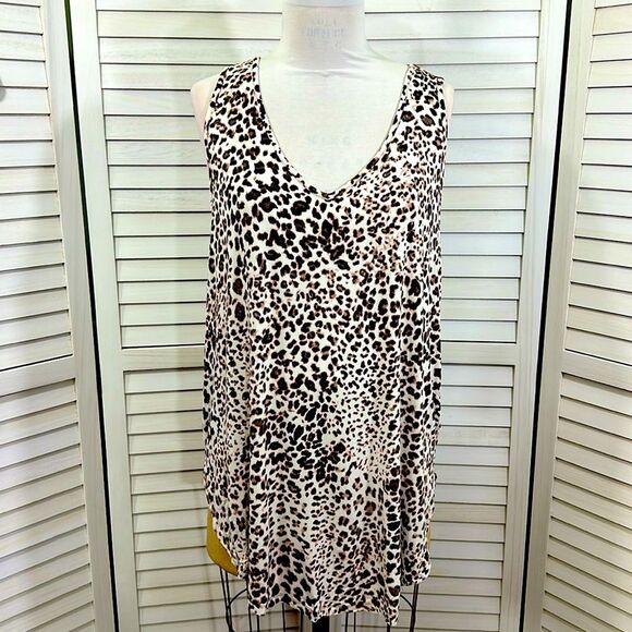 Torrid Soft Knits Tank Size 3 3X Leopard Print Light Flowy - Picture 2 of 14